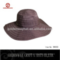 2015 fornecedor de fábrica café cor chapéu de aba larga para mulheres